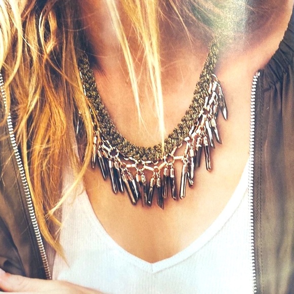 N301 Bora Fringe Stella & Dot Necklace - Picture 1 of 9